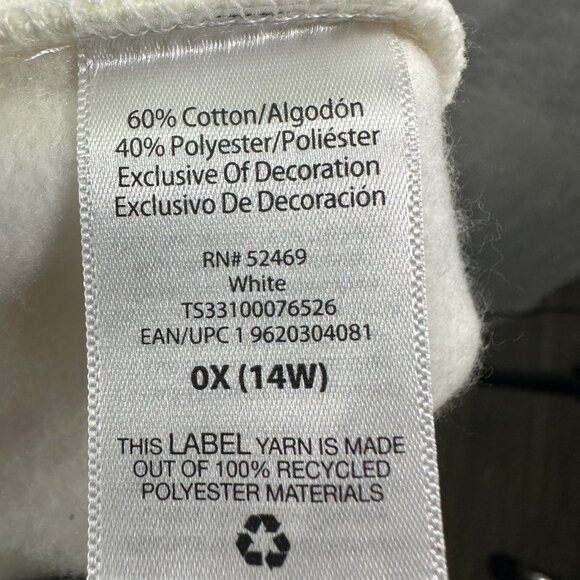 Terra & Sky Womens Sweatshirt Pants Size 0X (14W) Cream Color Side Pock… - Picture 12 of 13